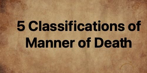 manner of death classifications